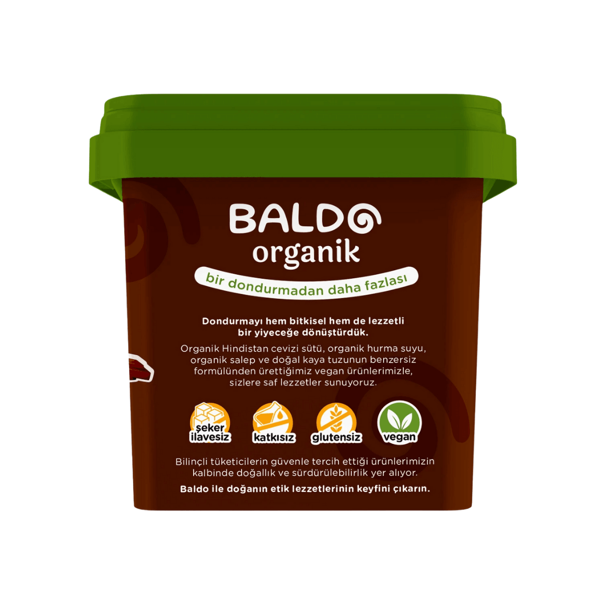 Organik Vegan Kakaolu Dondurma 300g