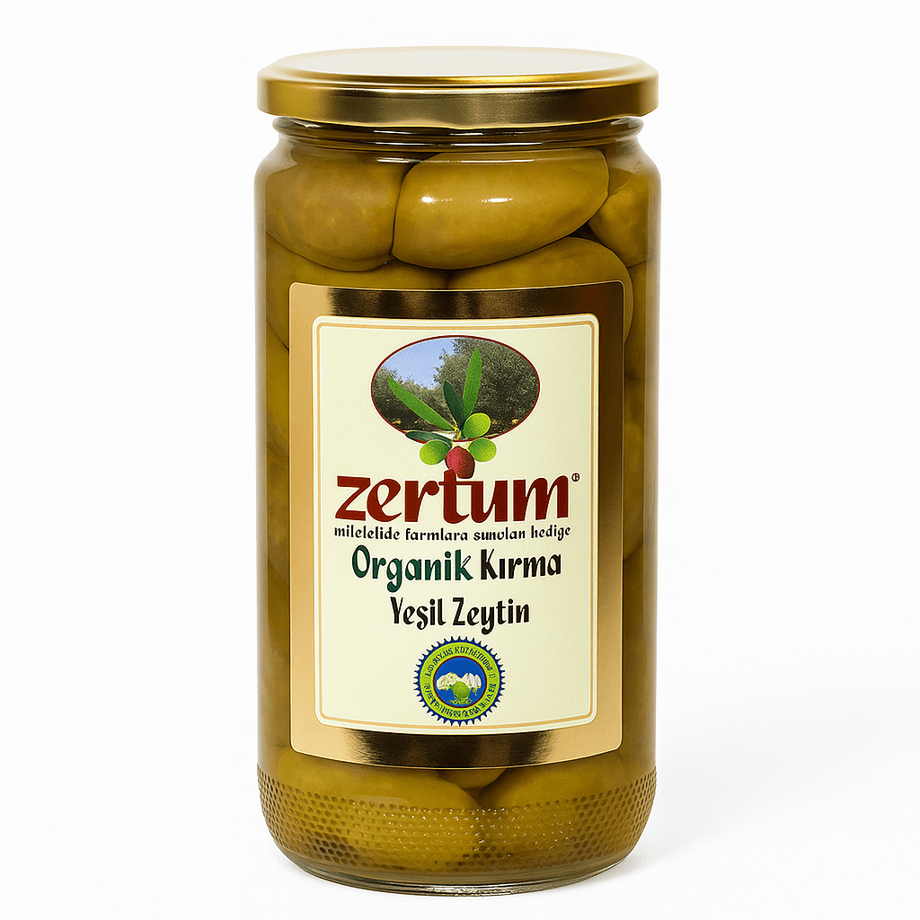Organik Kırma Yeşil Zeytin 475g