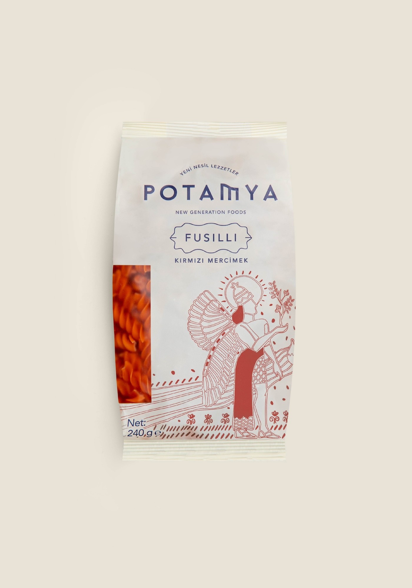 Kırmızı Mercimekli Fusilli 240 Gr