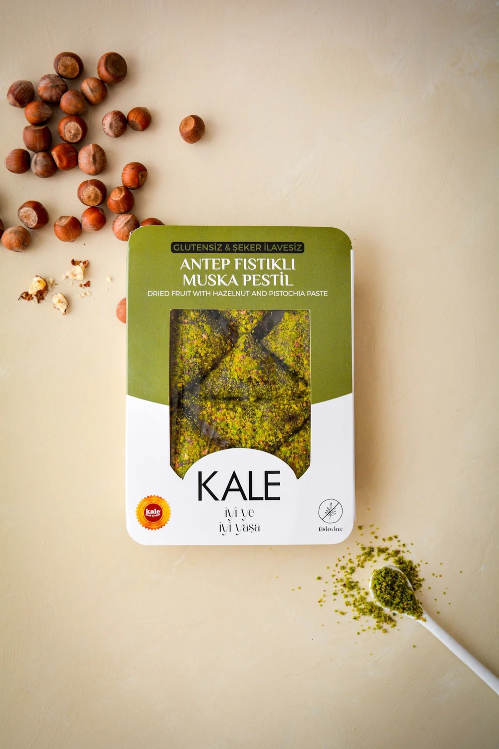 Glutensiz & Şeker İlavesiz Antep Fıstıklı Muska Tatlısı 230 g