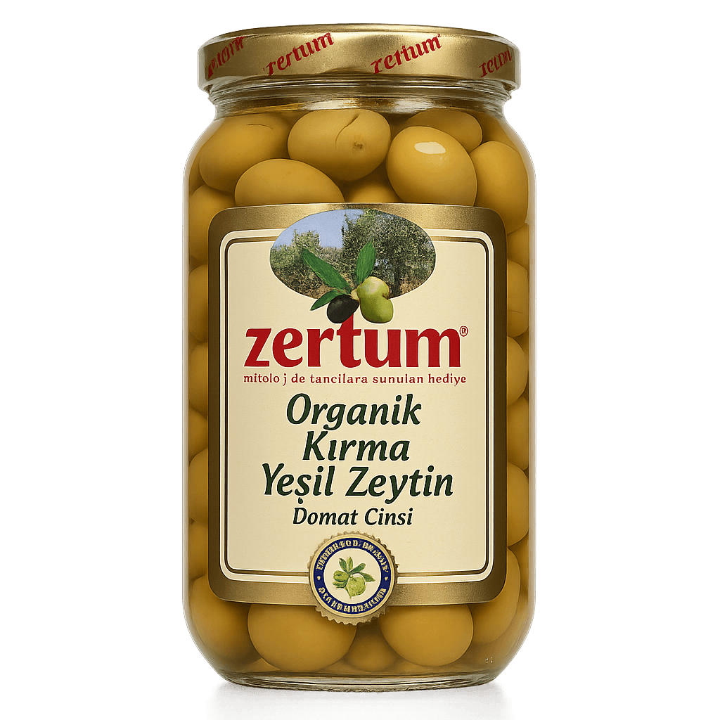 Organik Domat Kırma Yeşil Zeytin 750g