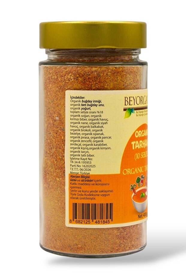 Ek Gıda Organik Bebek Tarhanası (10 Sebzeli) 400 Gr (PESTİSİT VE AFLATOKSİN ANALİZLİ)