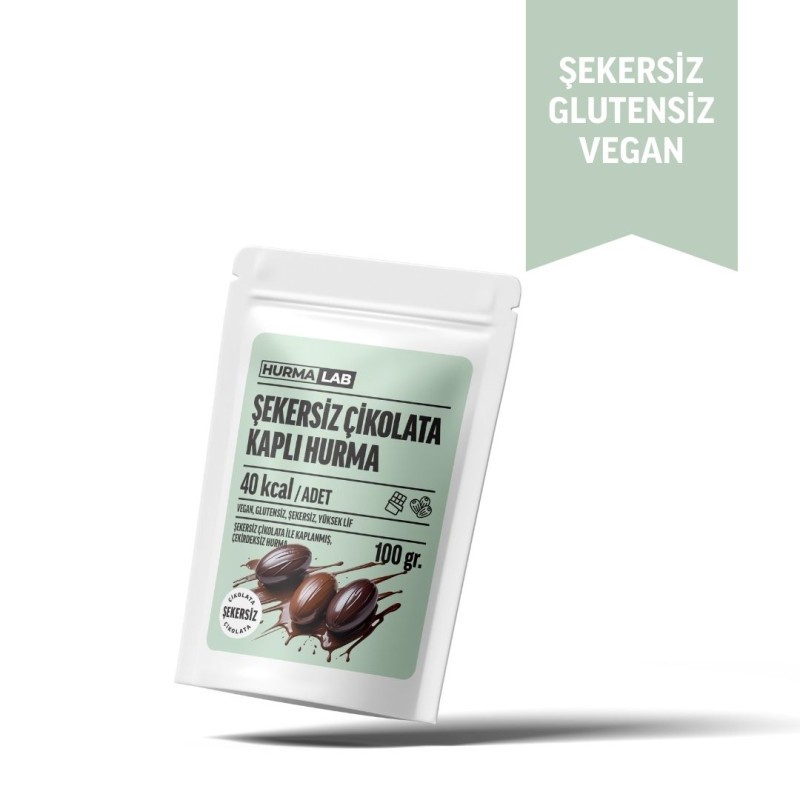 Şekersiz Çikolata Kaplı Hurma 100g