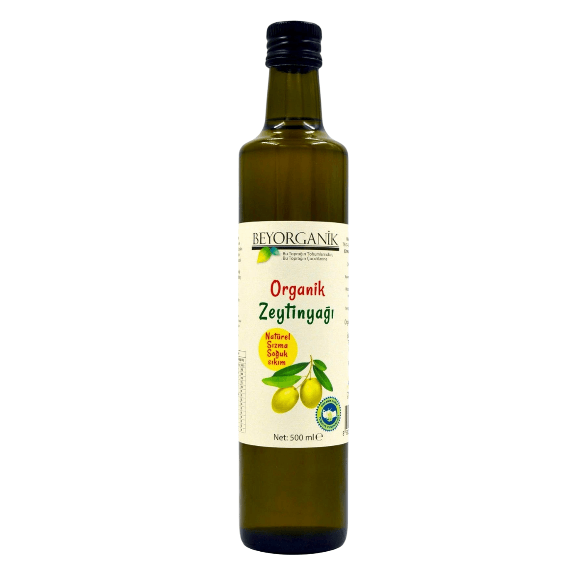 Organik Soğuk Sıkım Sızma Zeytinyağı 500ml