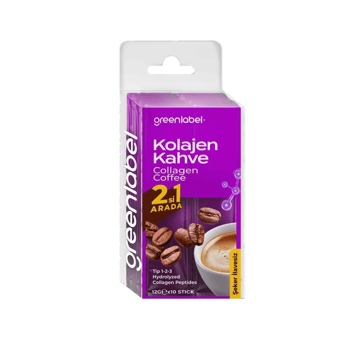 2si 1 Arada Tip 1-2-3 Hidrolize Kolajen Peptit & Kahve Stick (Şeker İlavesiz)