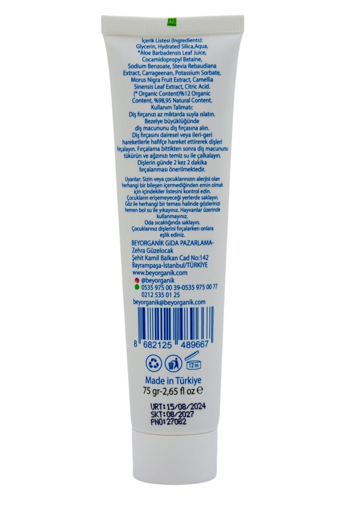 Organik Çocuk Diş Macunu 75gr