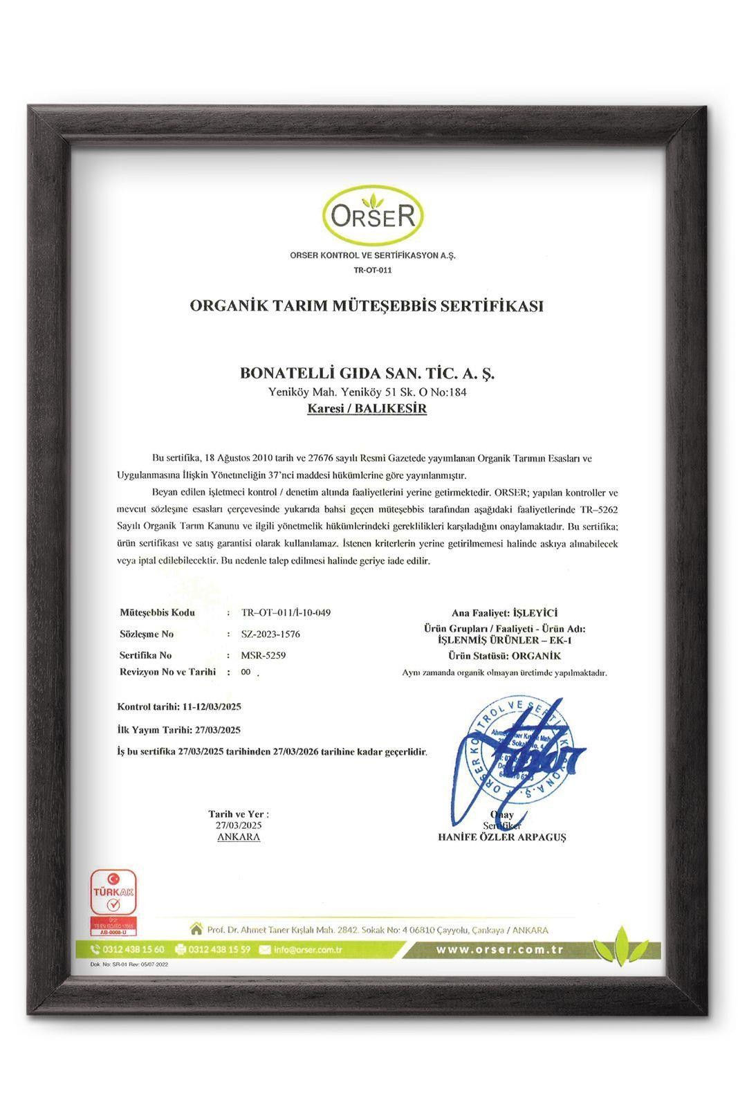 Organik Yulaf Ezmesi 300 gr