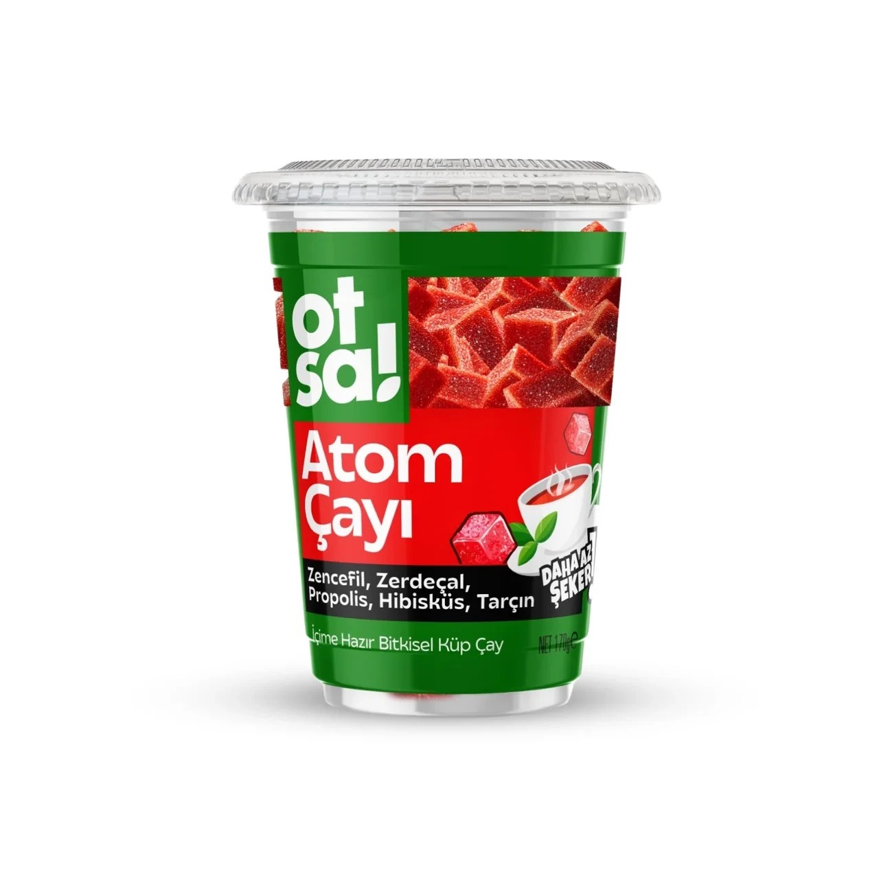 Zencefil Özlü, Hibiskus, Tarçın ve Zerdeçal Harmanlı, Doğal ve Enerji Verici Atom Çayı – 170g