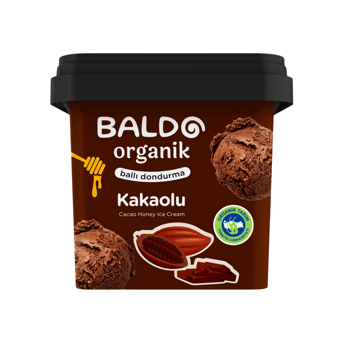 Organik Kakaolu Dondurma 300g