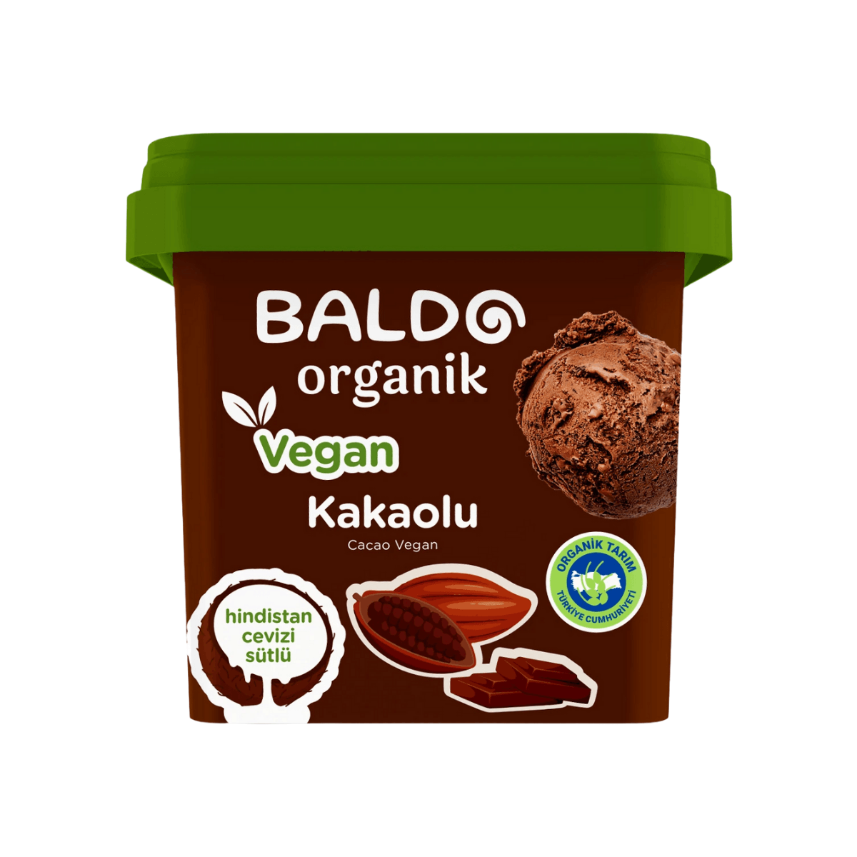 Organik Vegan Kakaolu Dondurma 300g