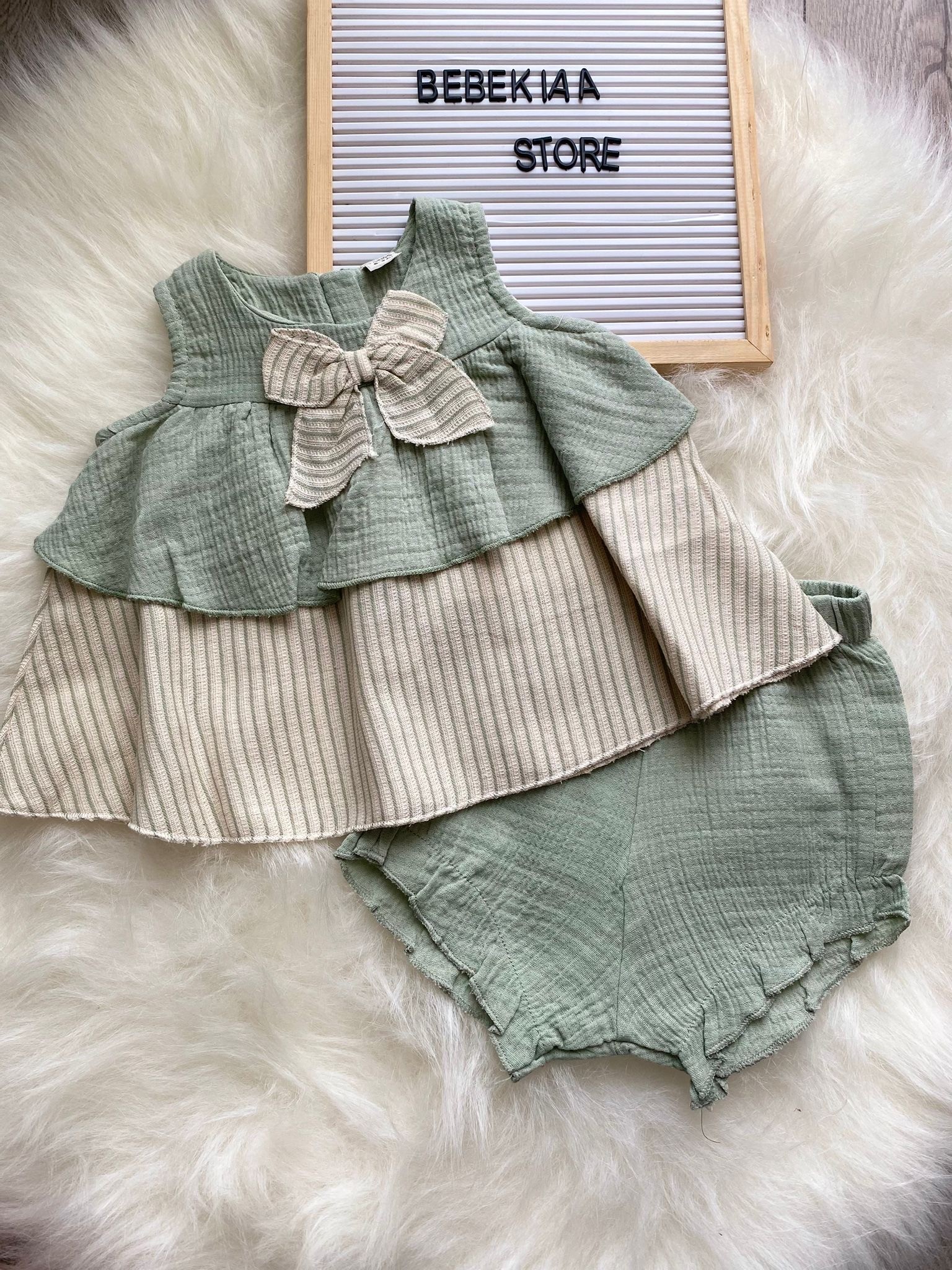 Kız Bebek Mint 2li Set