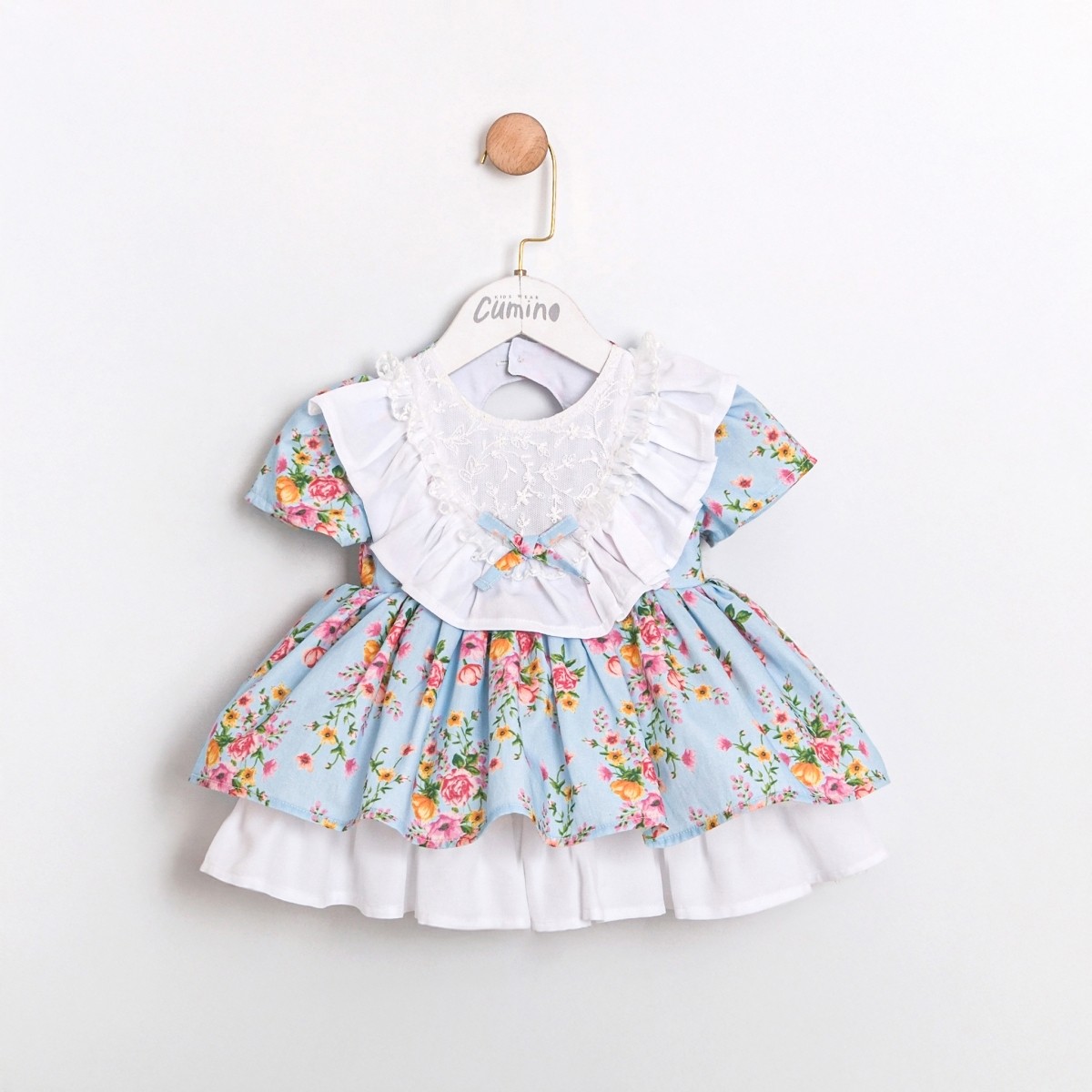 Elisa Premium Kalite Bebe Mavisi Elbise