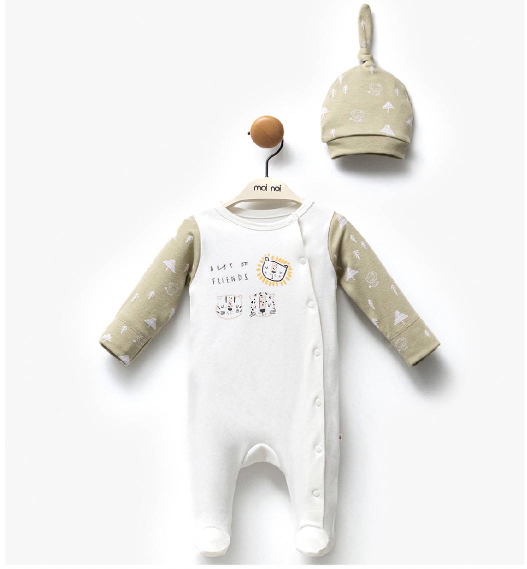 Erkek Bebek Çıtçıtlı Tulum Seti