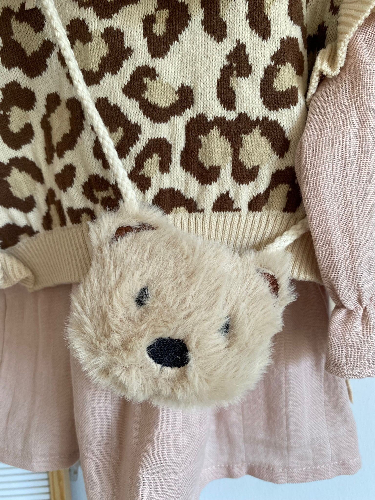 Kız Bebek Leopar detaylı 3lü Takım
