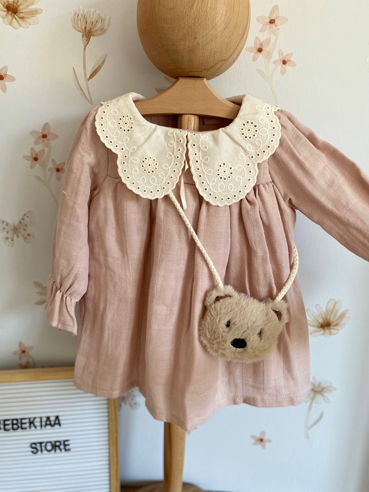 Kız Bebek Leopar detaylı 3lü Takım