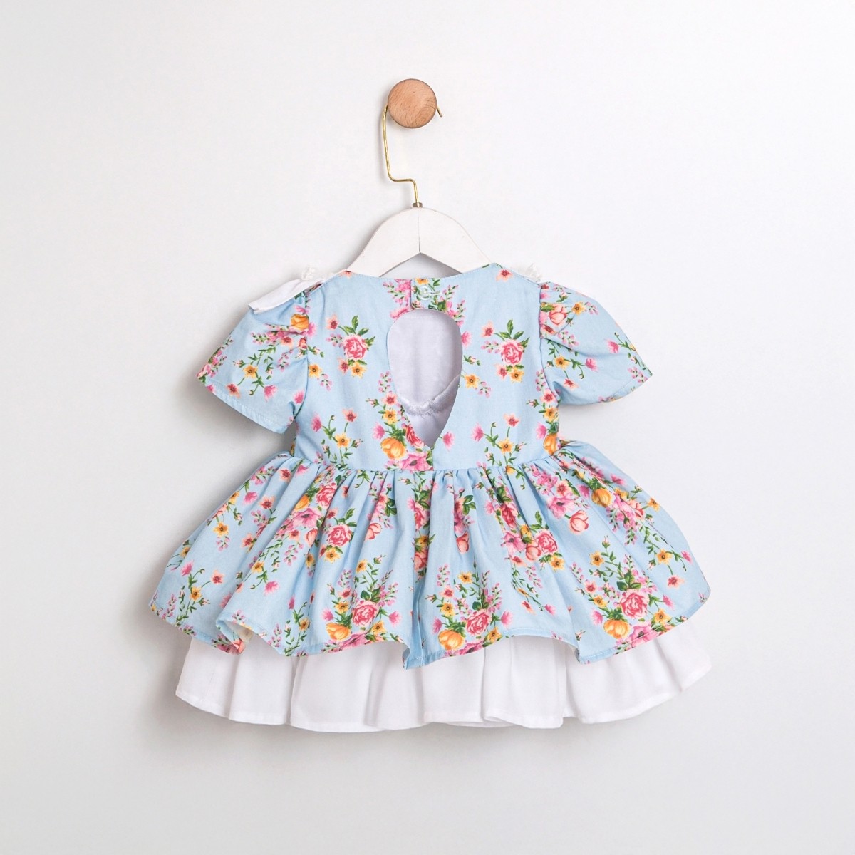 Elisa Premium Kalite Bebe Mavisi Elbise