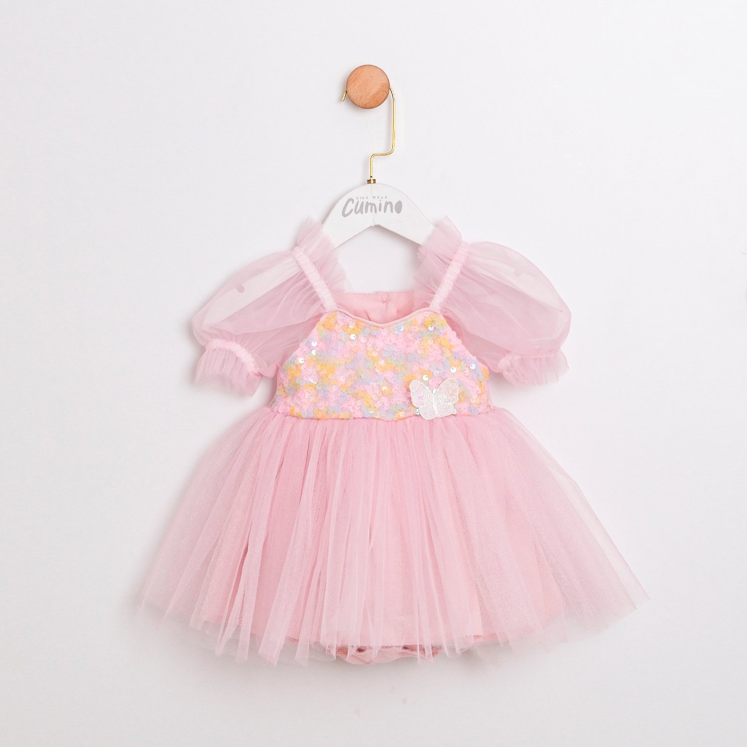 Marıe Pembe Kız Bebek Elbise