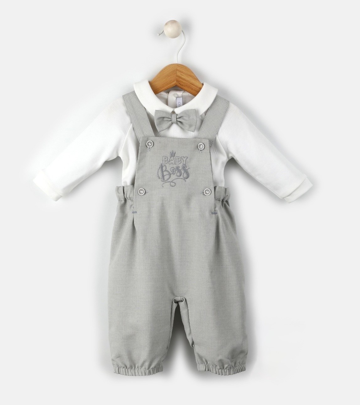 Erkek Bebek Gri Baby Boss 2’li Tulum