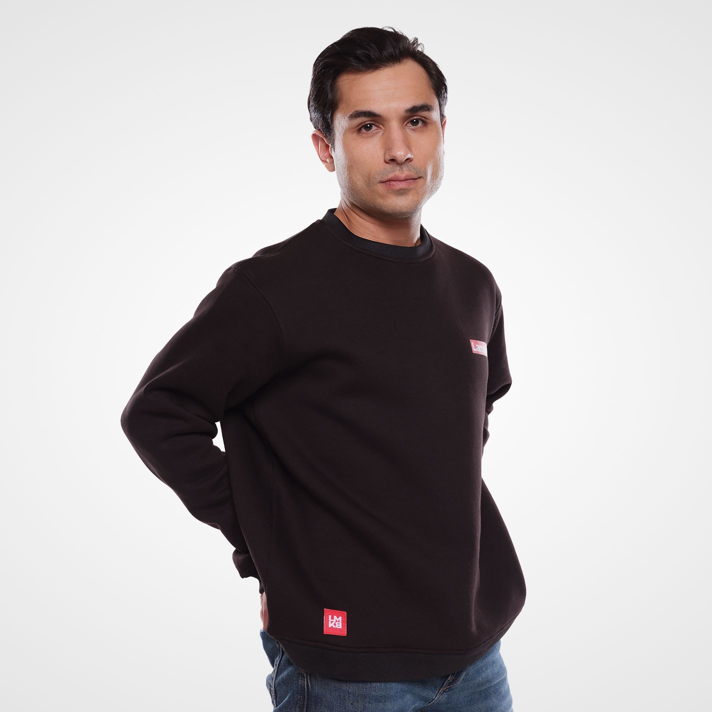 Lamakaeb Club Fleece  Unisex Pullover Sweatshirt - Dark Black