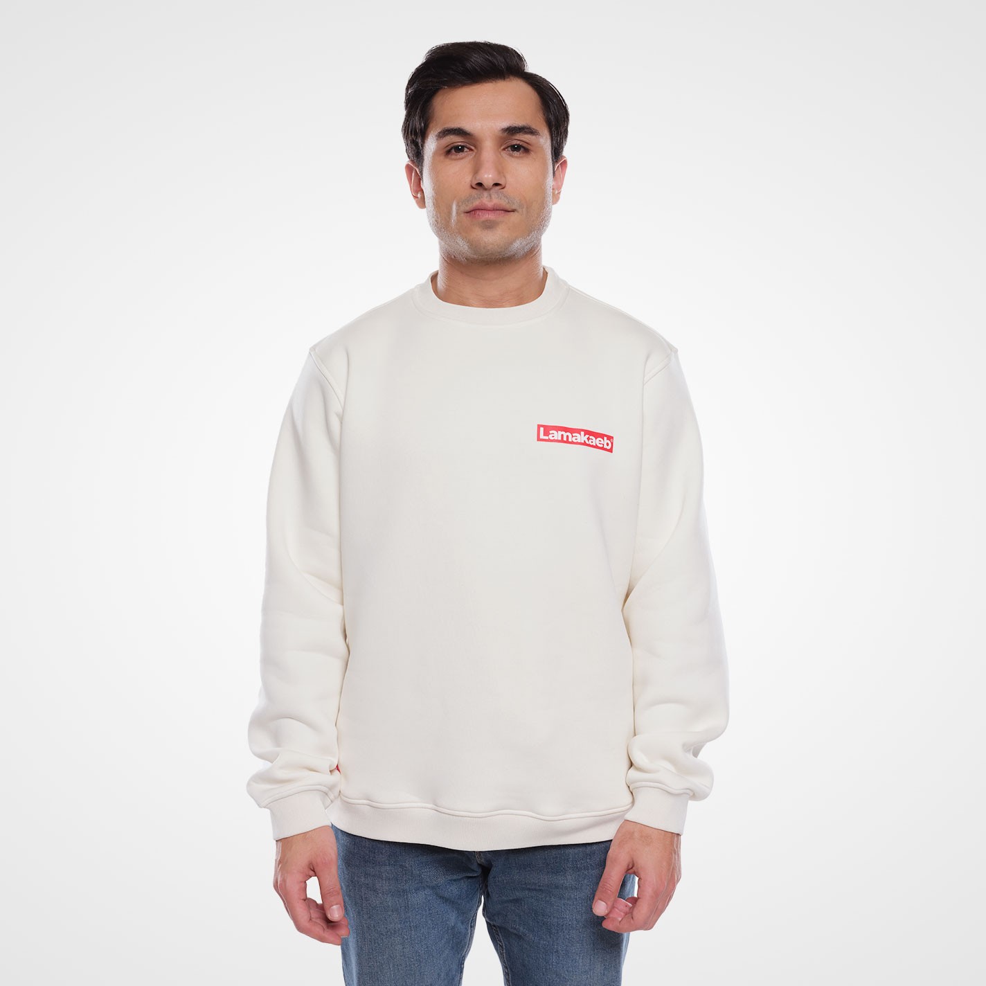 Lamakaeb Club Fleece  Unisex Pullover Sweatshirt - Polar White