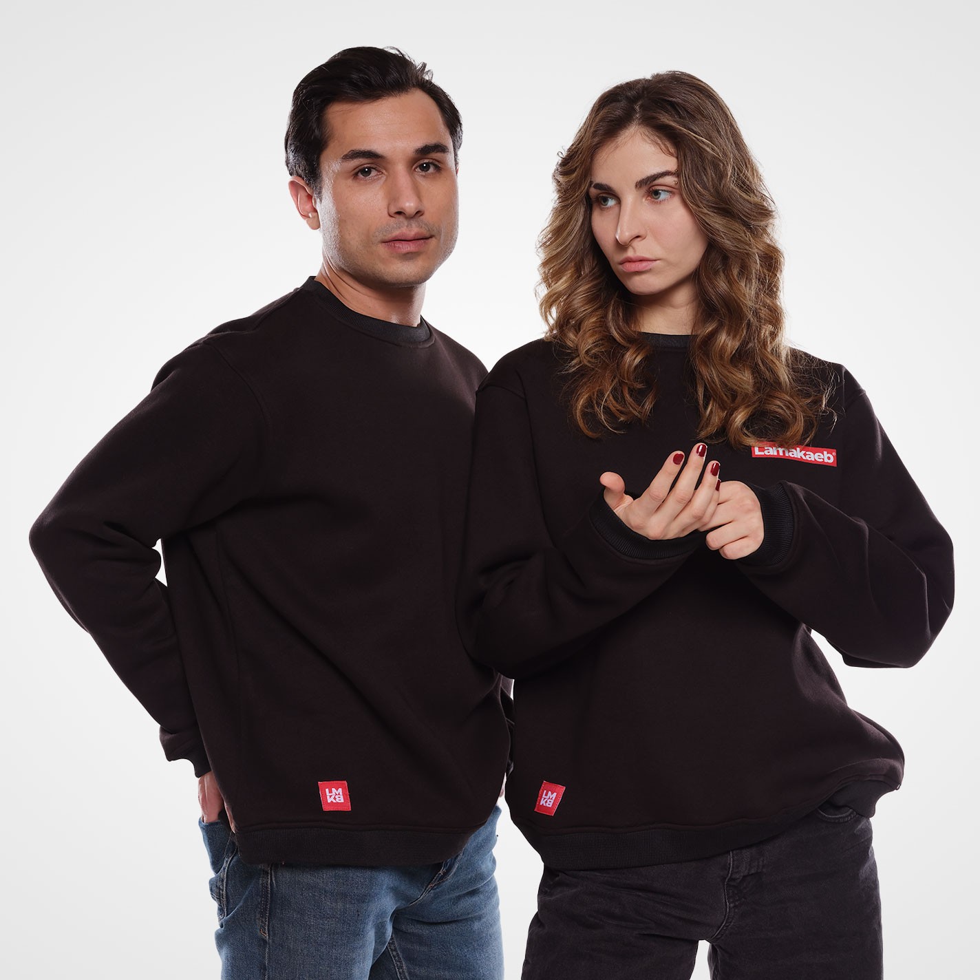 Lamakaeb Club Fleece  Unisex Pullover Sweatshirt - Dark Black