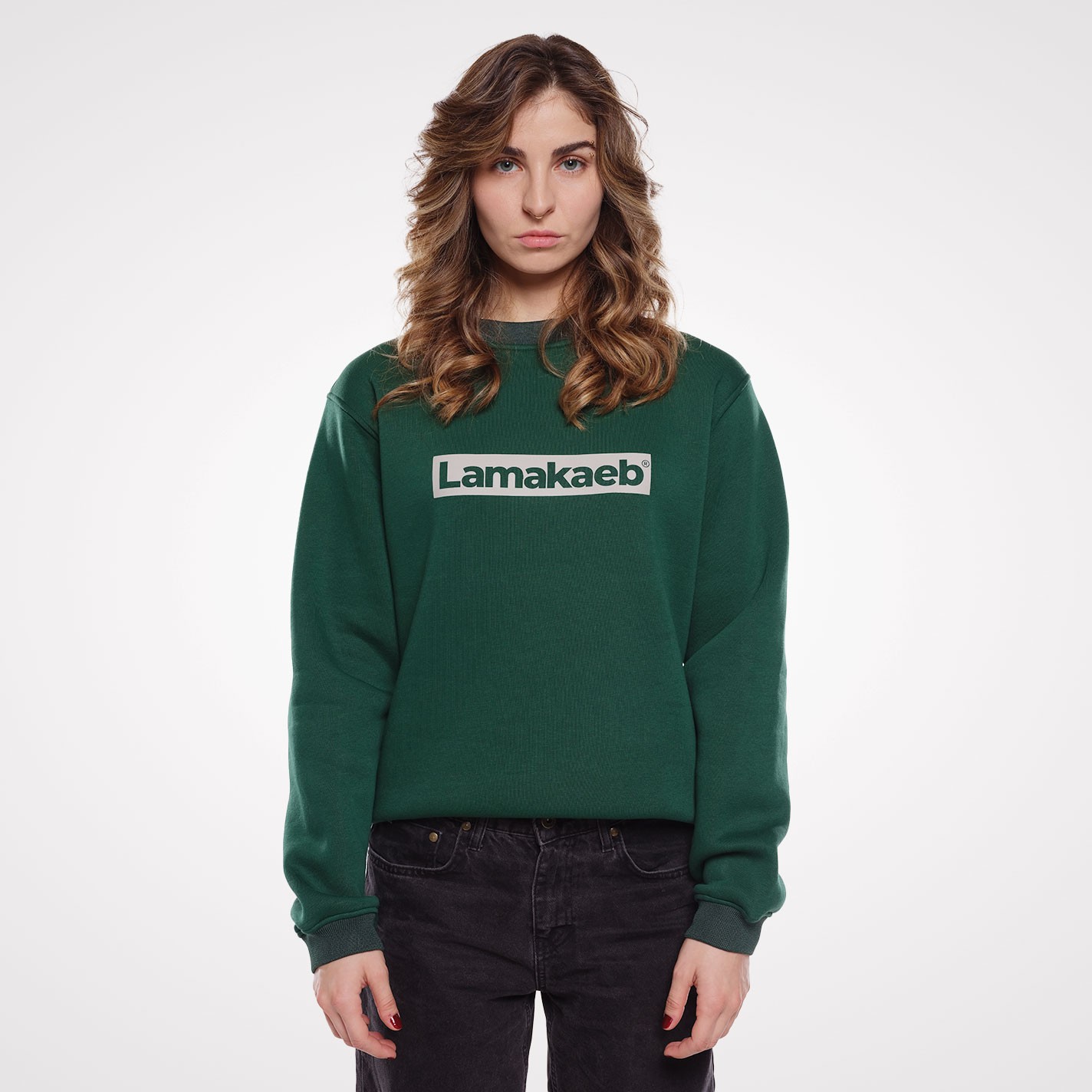 Lamakaeb Club Fleece  Unisex Pullover Sweatshirt -  Forest Green