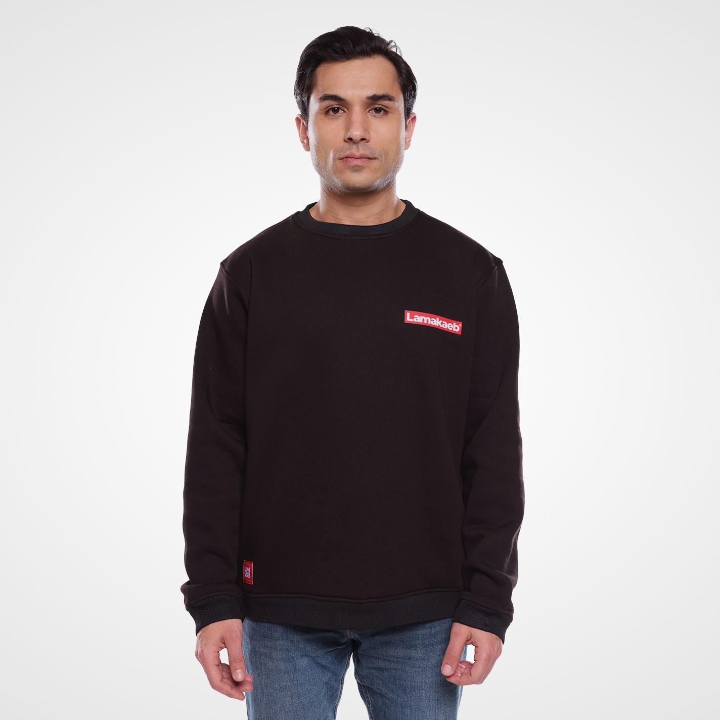 Lamakaeb Club Fleece  Unisex Pullover Sweatshirt - Dark Black