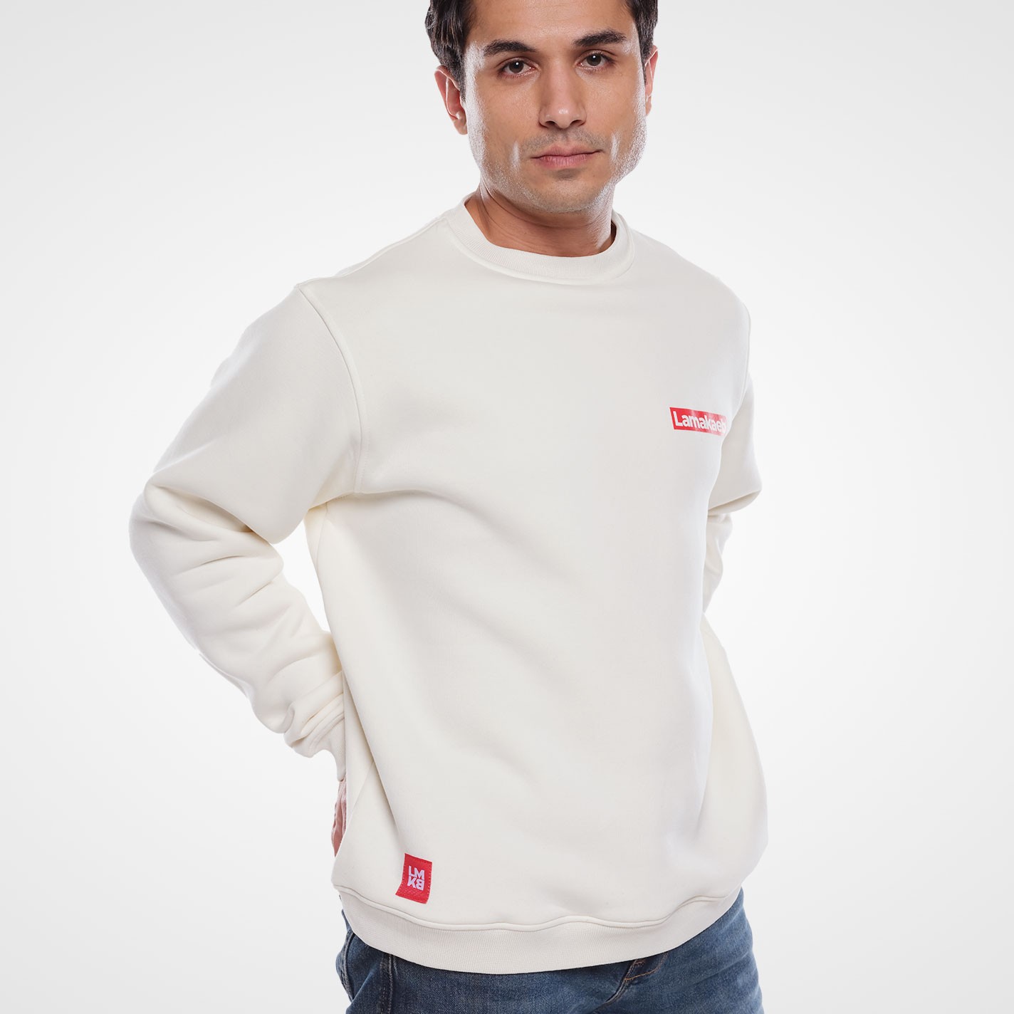 Lamakaeb Club Fleece  Unisex Pullover Sweatshirt - Polar White