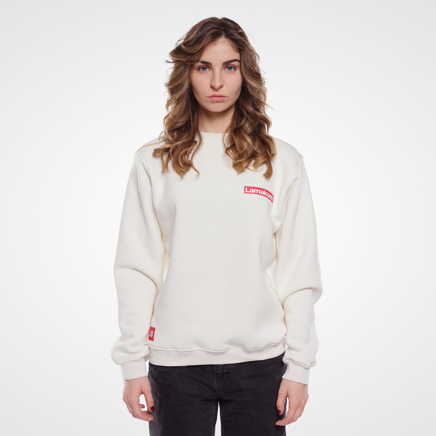 Lamakaeb Club Fleece  Unisex Pullover Sweatshirt - Polar White