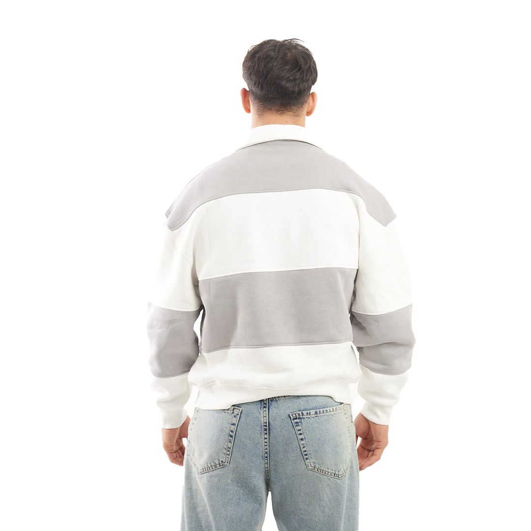 LMKB  OVERSIZE SWEATSHIRT GREY&WHITE