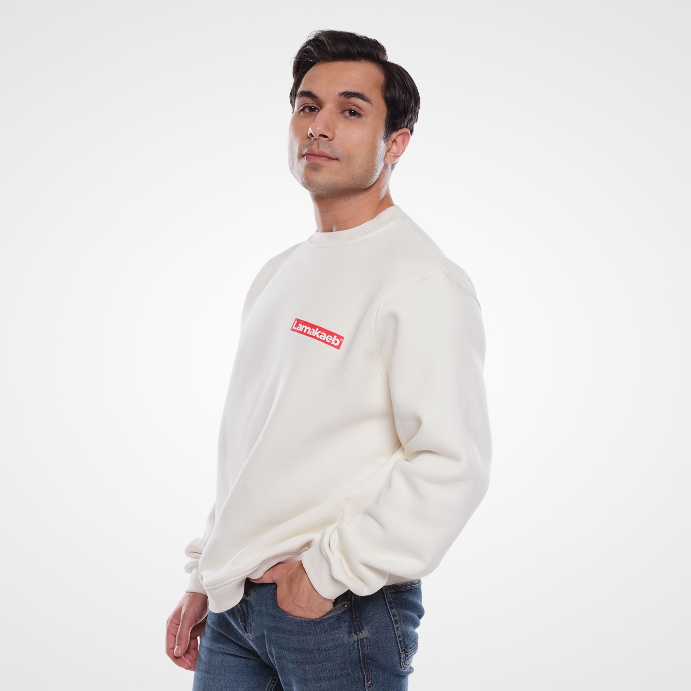 Lamakaeb Club Fleece  Unisex Pullover Sweatshirt - Polar White