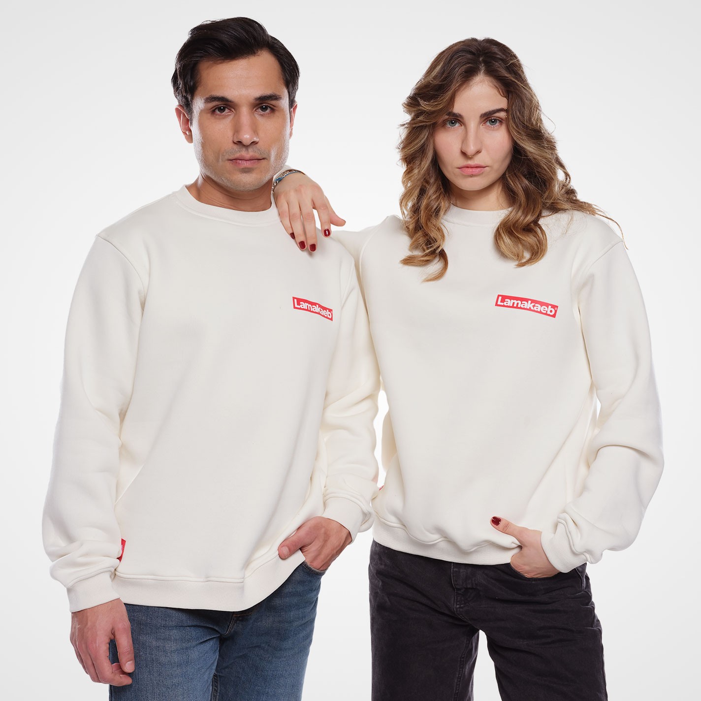 Lamakaeb Club Fleece  Unisex Pullover Sweatshirt - Polar White