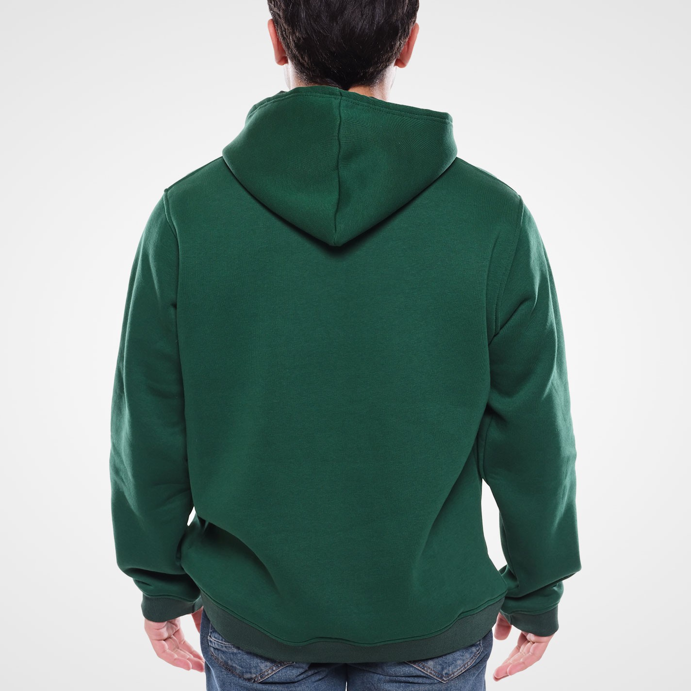 Lamakaeb Club Fleece Unisex Pullover Hooide-Forest Green-LMKB