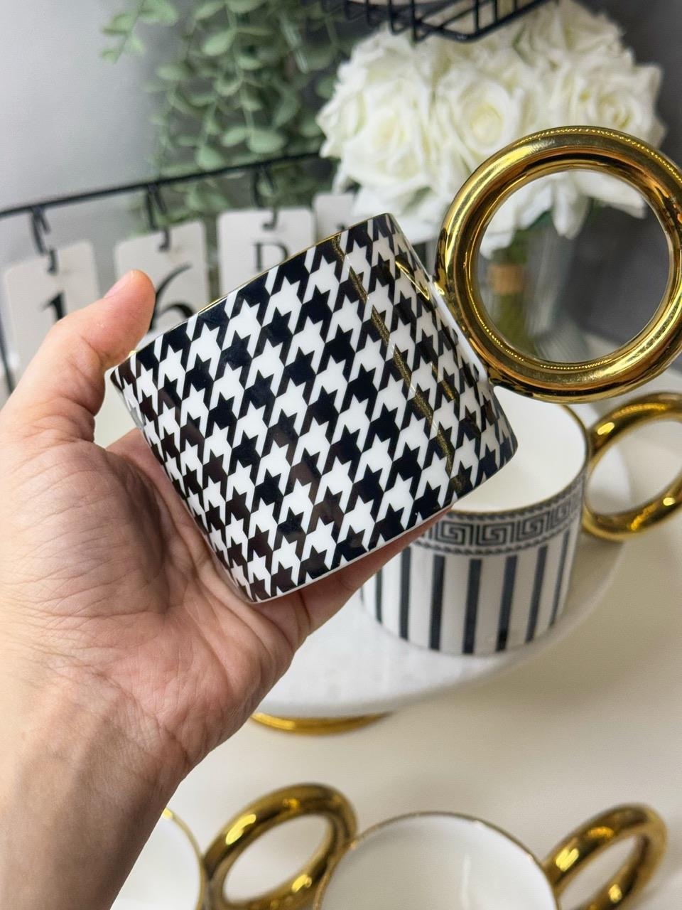 Lion 6 Kişilik Porselen Kupa Seti