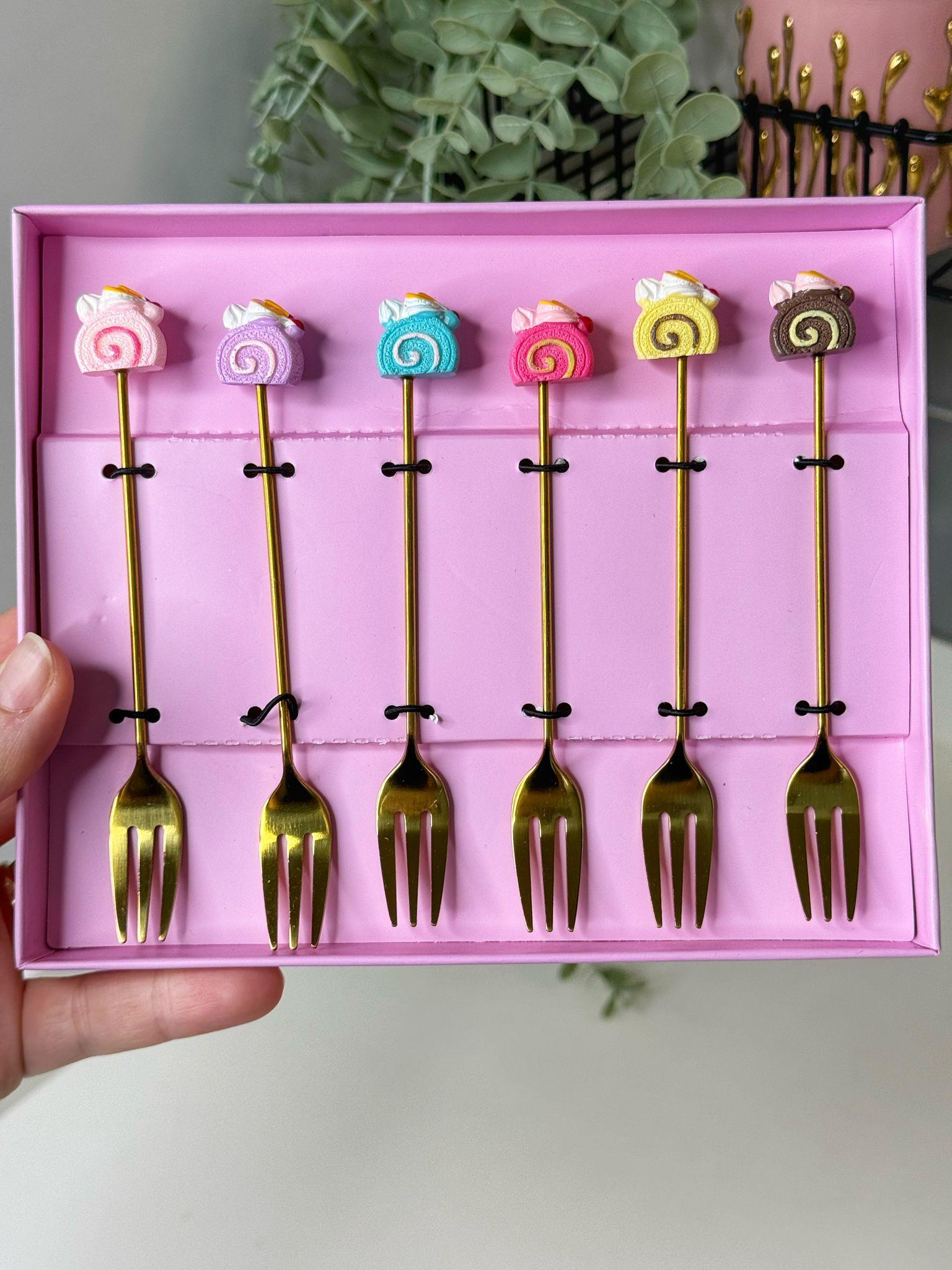 Sweet Donut 6 Kişilik Kokteyl Çatalı (9)