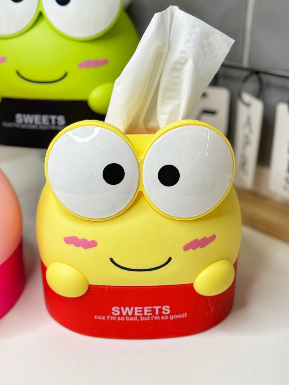 Sarı Kurbağa Peçetelik / Kumbara / Çöp Kovası