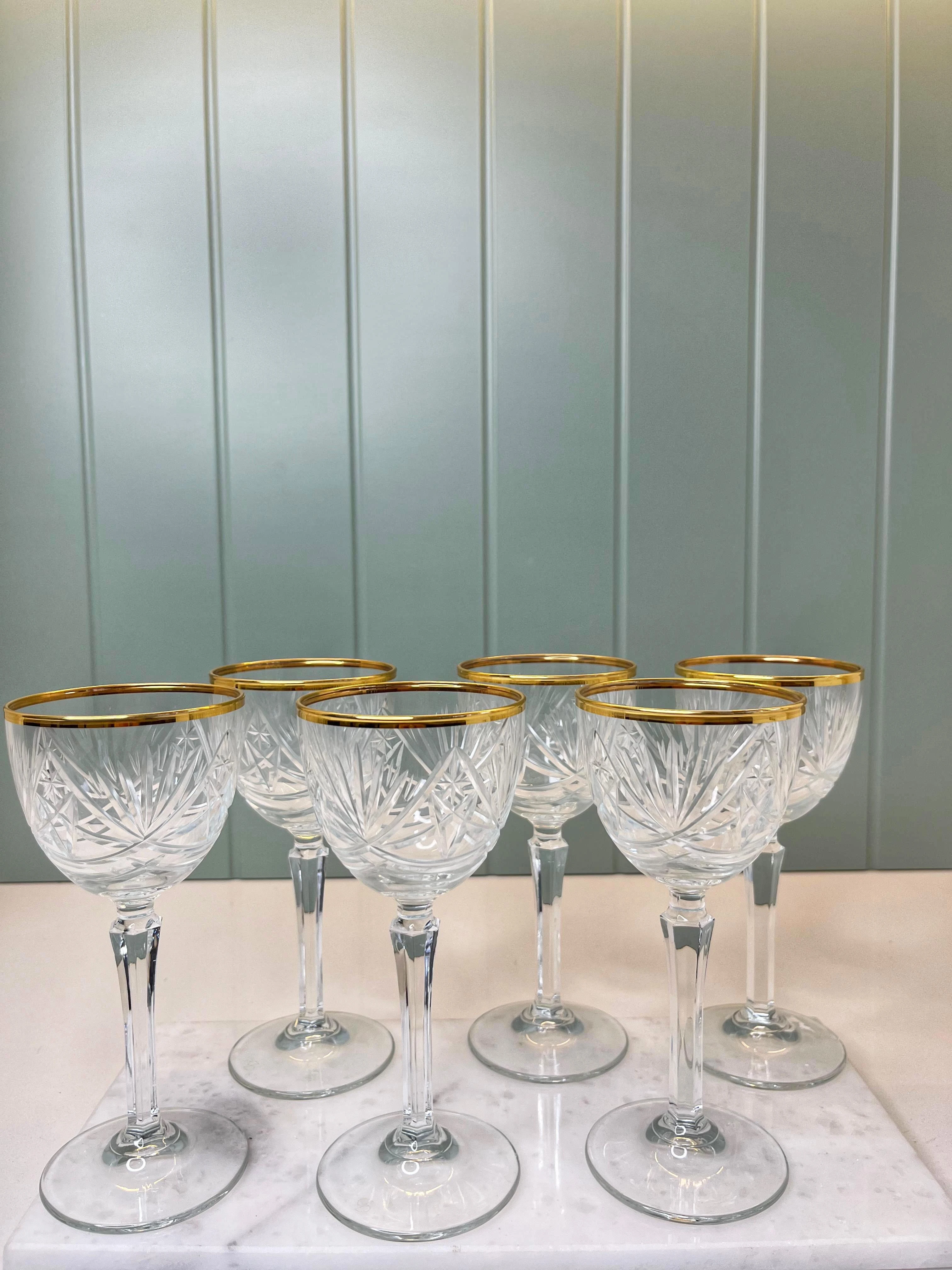 6 Kişilik Gold Detaylı Kahve Yanı Su Bardağo 