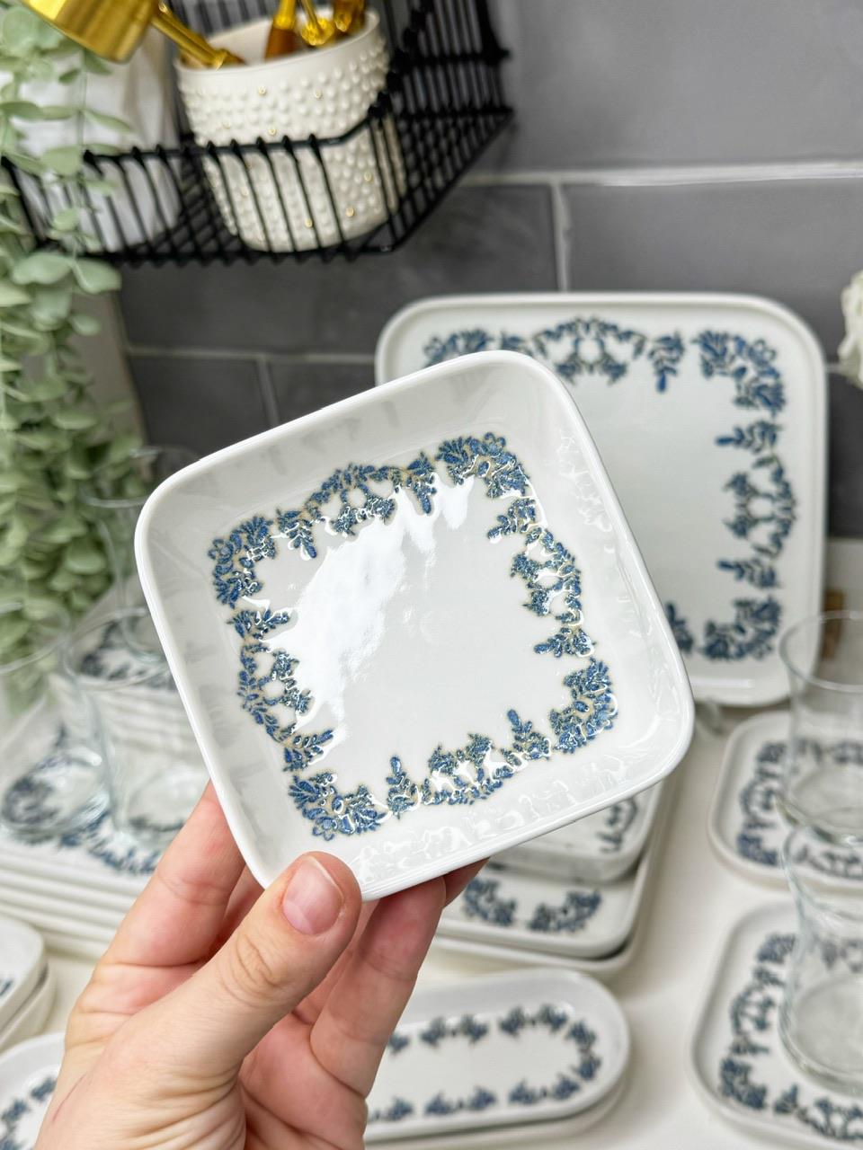 Chester 29 Parça 6 Kişilik Kare Tabaklı Kahvaltılık