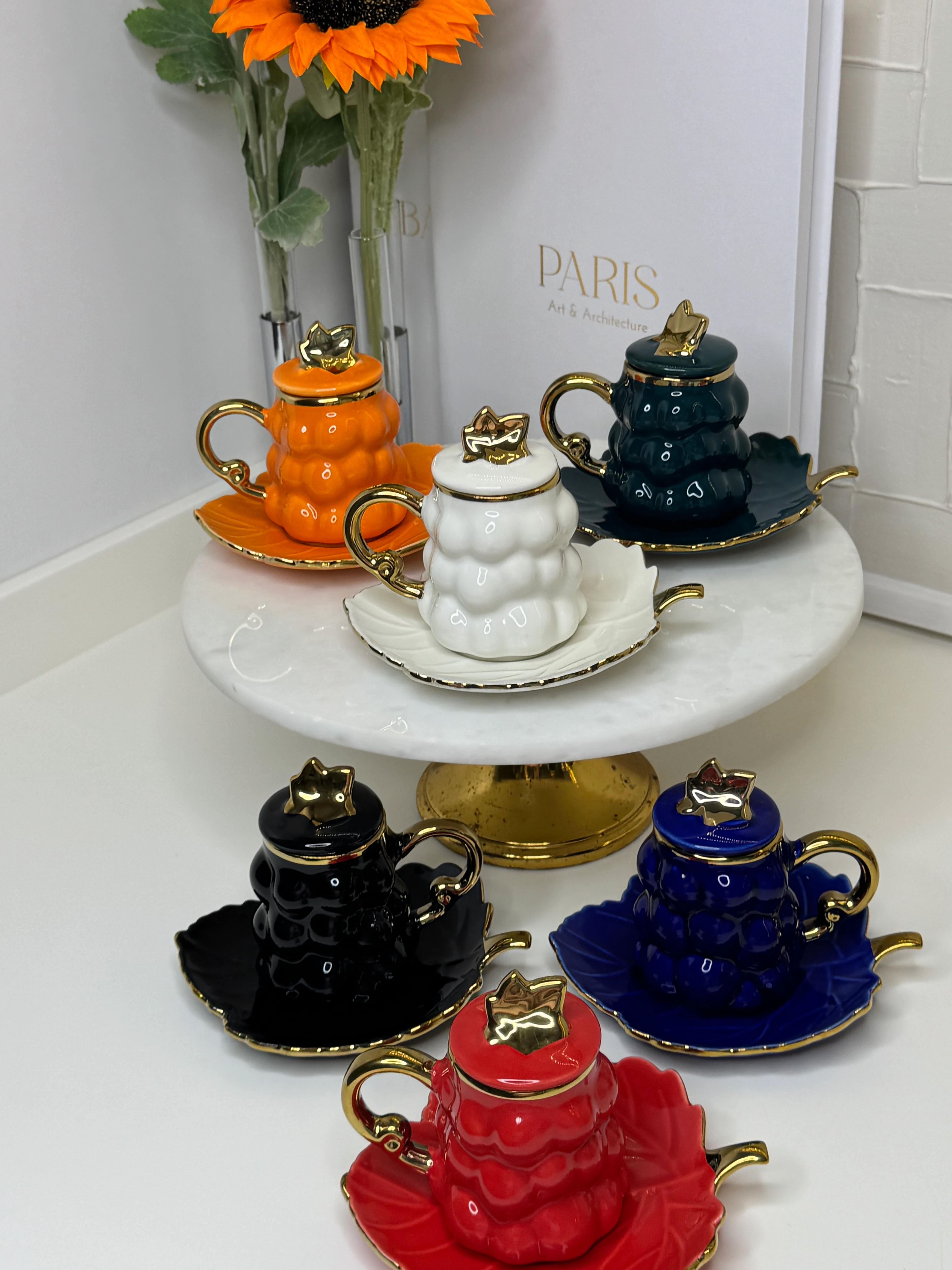 Bubble 6 Kişilik Porselen Türk Kahvesi Fincanı