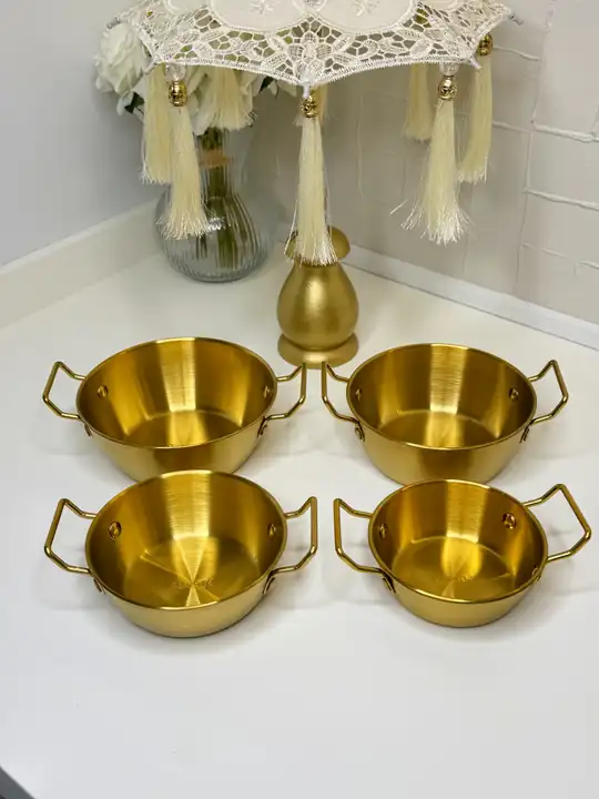 4 Lü Çift Kulplu Gold Sunumluk Sahan