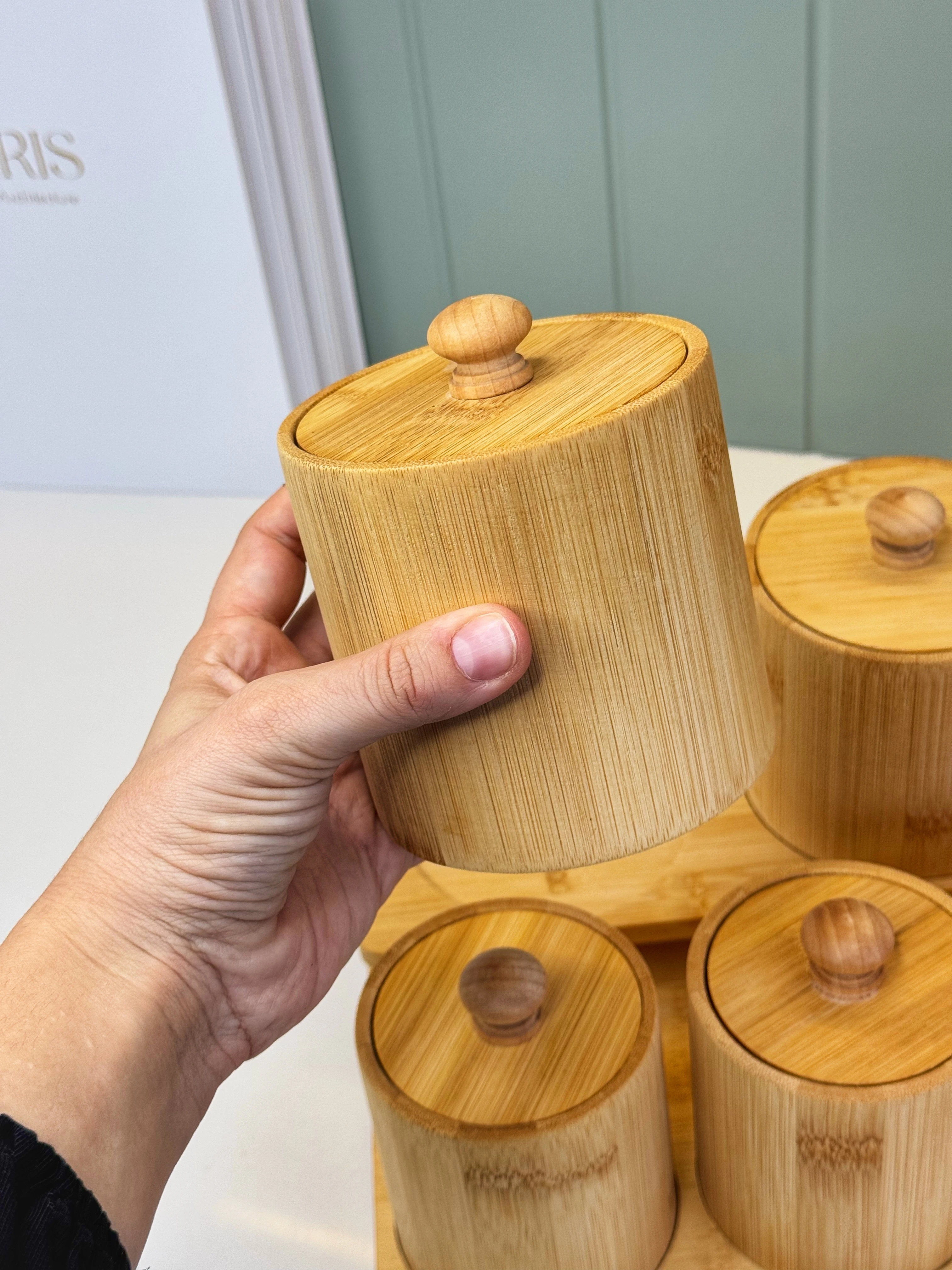 Bohems 7Li Bambu Standlı Baharatlık