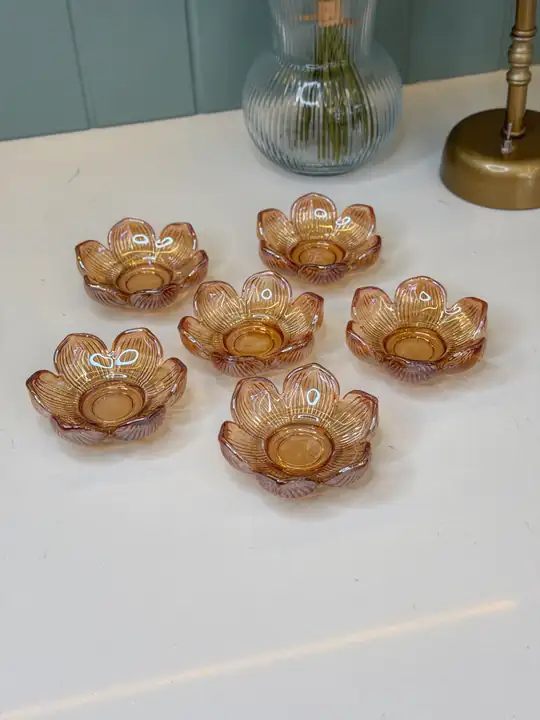 Papatya 6 Lı Gold Cam Drajelik / Çerezlik