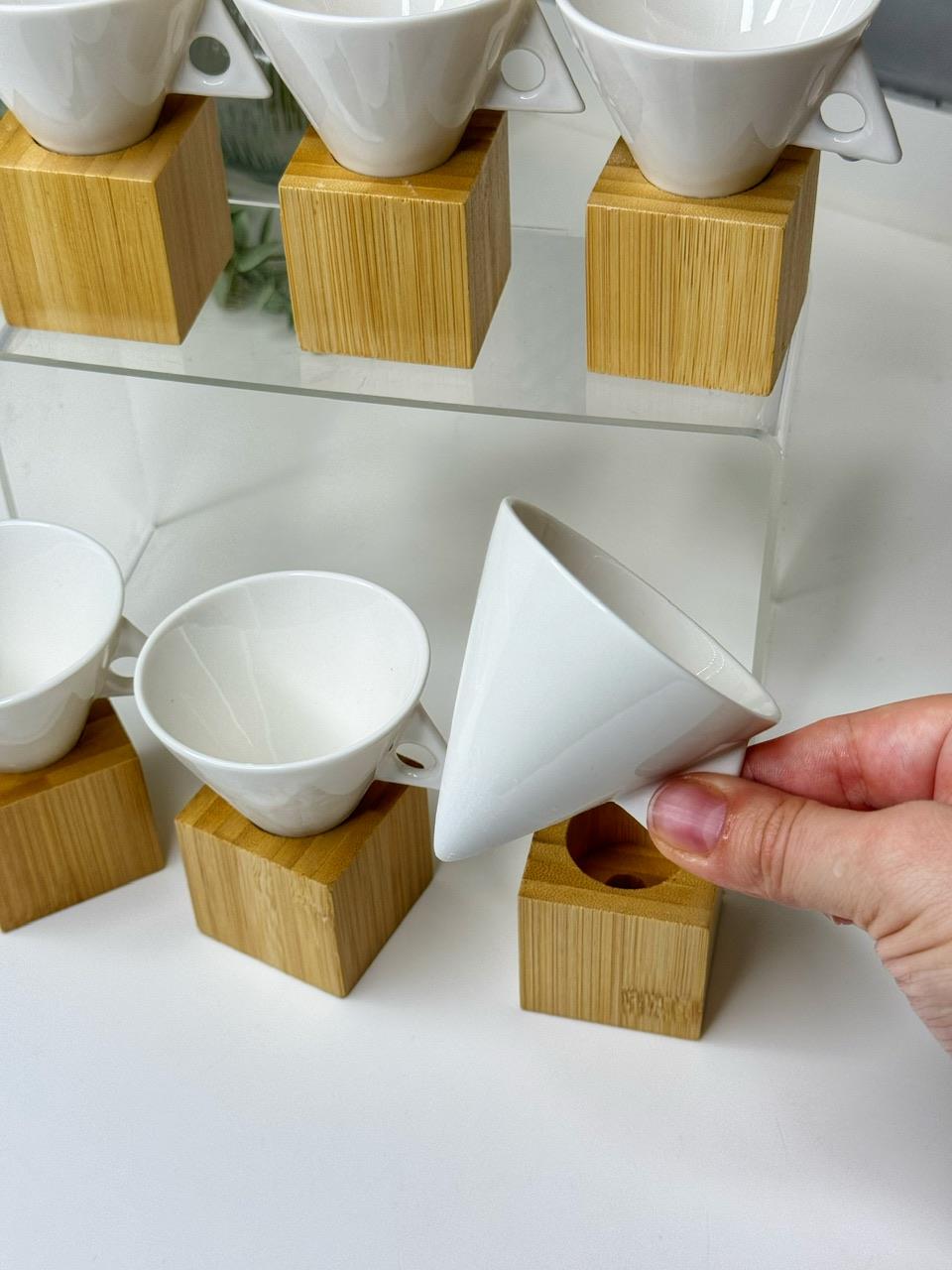 Konik 6 Kişilik Porselen Türk Kahvesi Fincanı