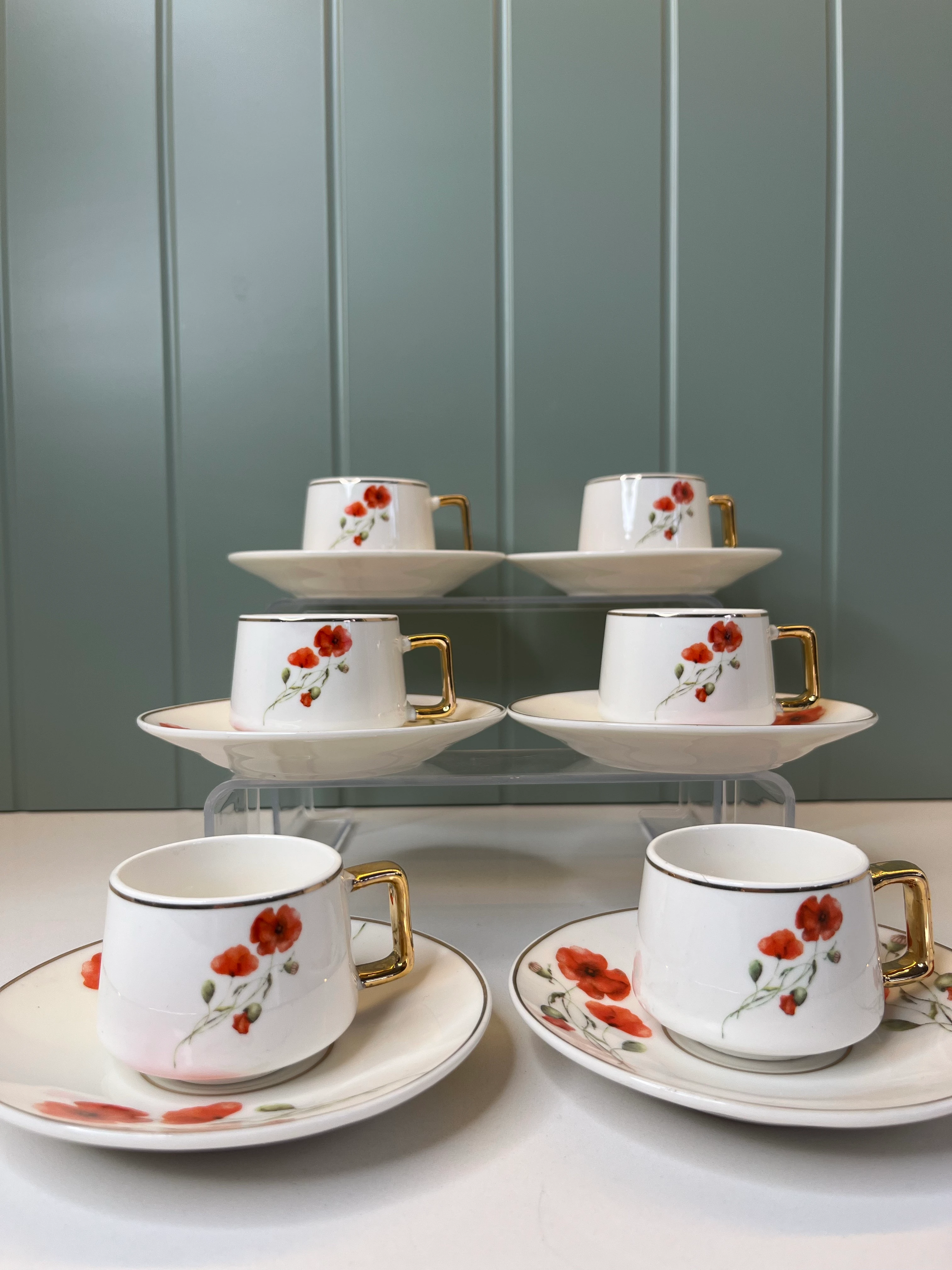 Mira 6 Kişilik Porselen Kahve Fincanı 