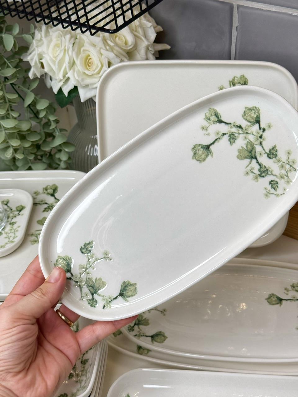 Flora 29 Parça 6 Kişilik Kare Tabaklı Kahvaltılık