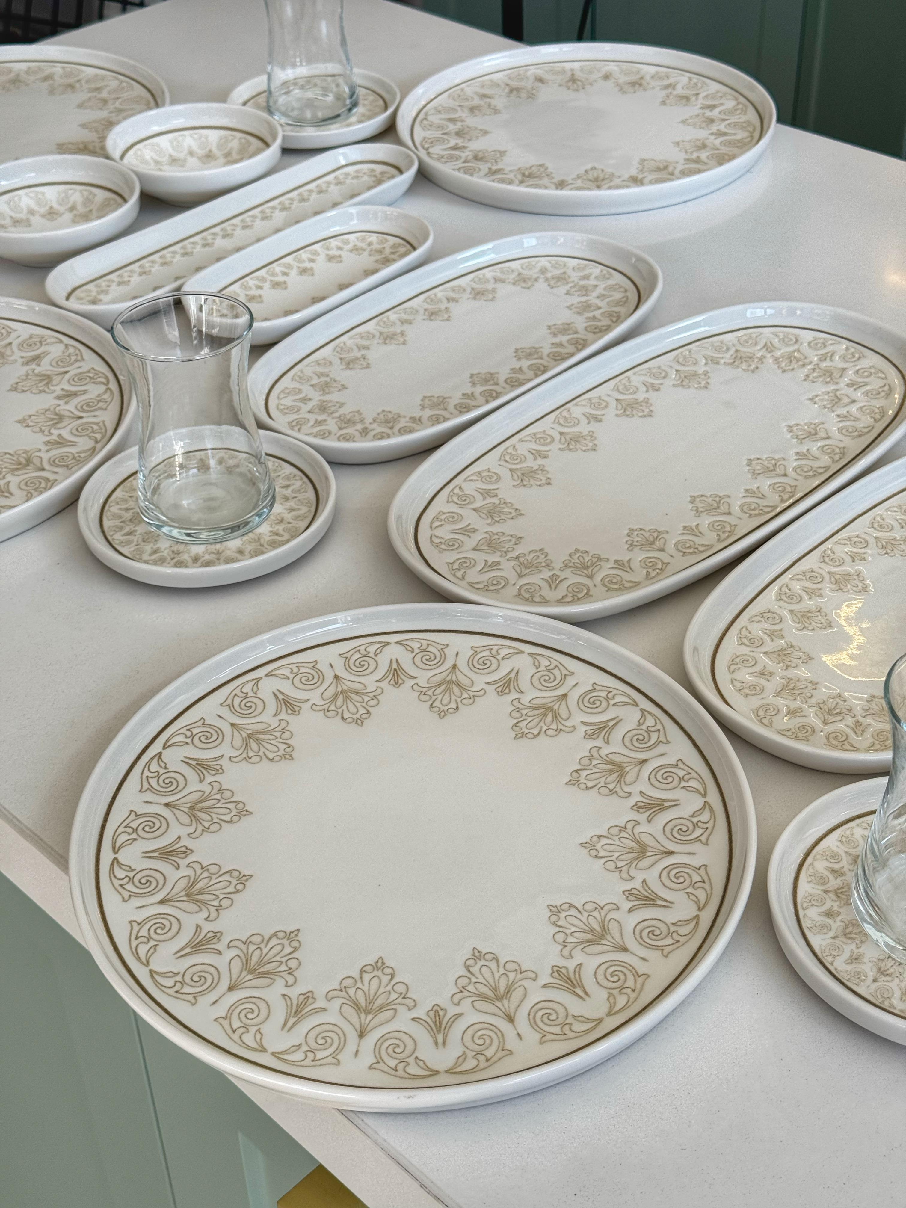 Hera 29 Parça 6 Kişilik Porselen Kahvaltı Takımı