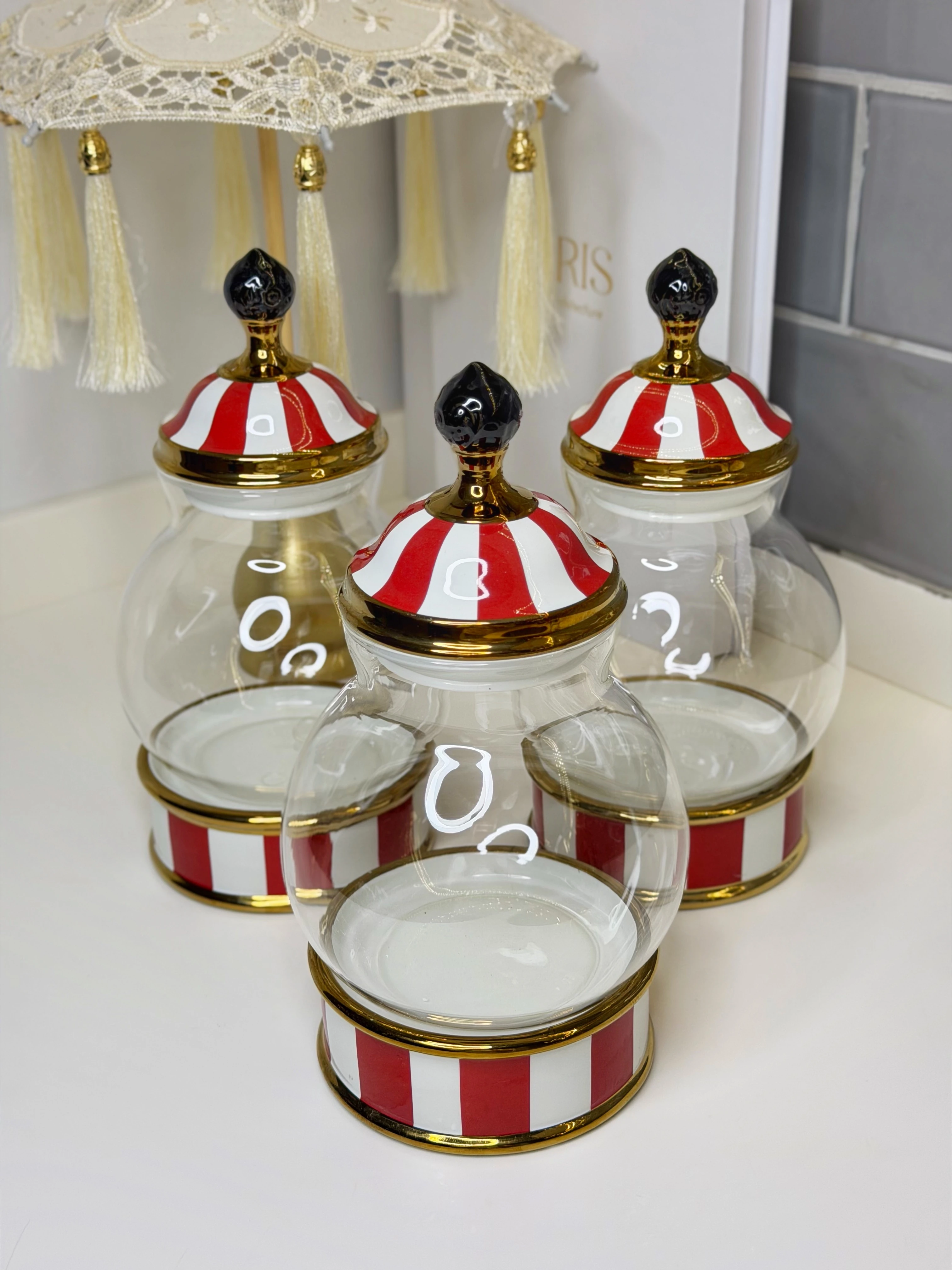 3 Lü Yeni Yıl  Cam  Kavanoz  Seti