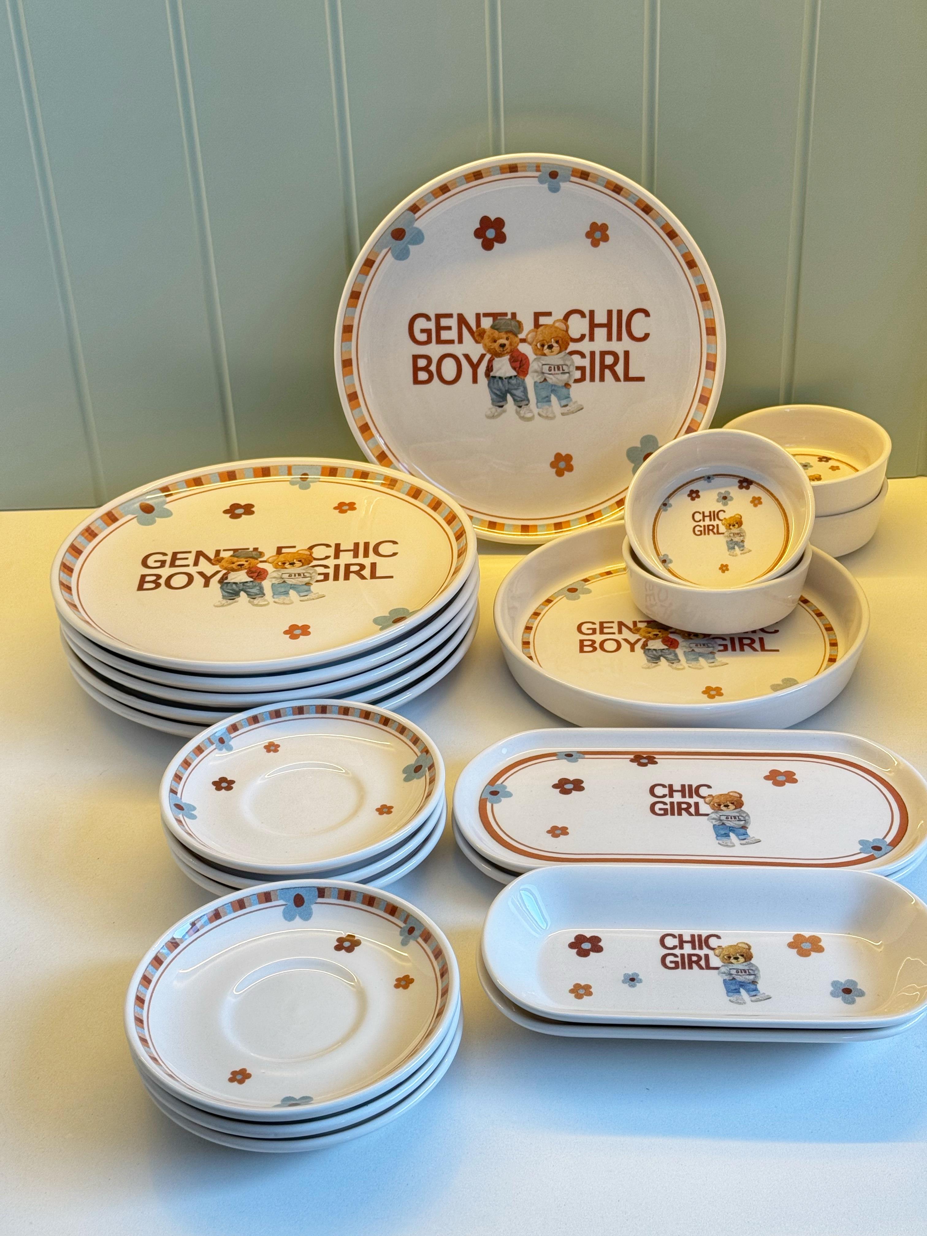 Happy Bear 6 Kişilik 21 Parça Kahvaltı Takımı