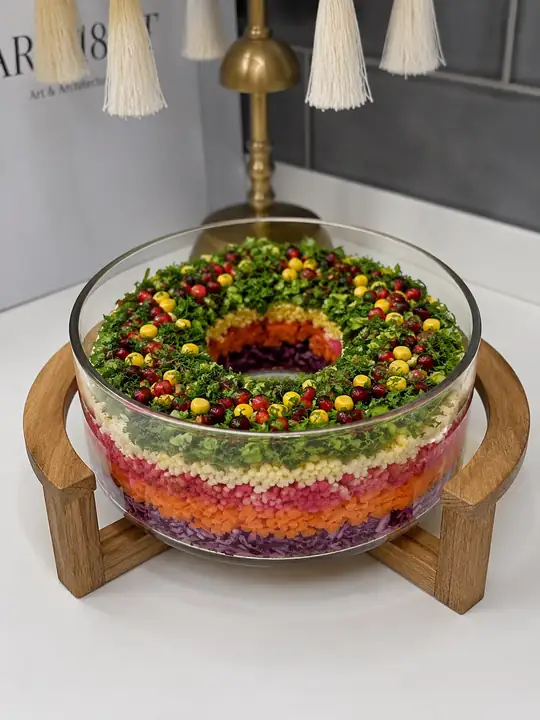 Akasya Standlı Cam Salata / Meyve Kasesi (20.10 cm)