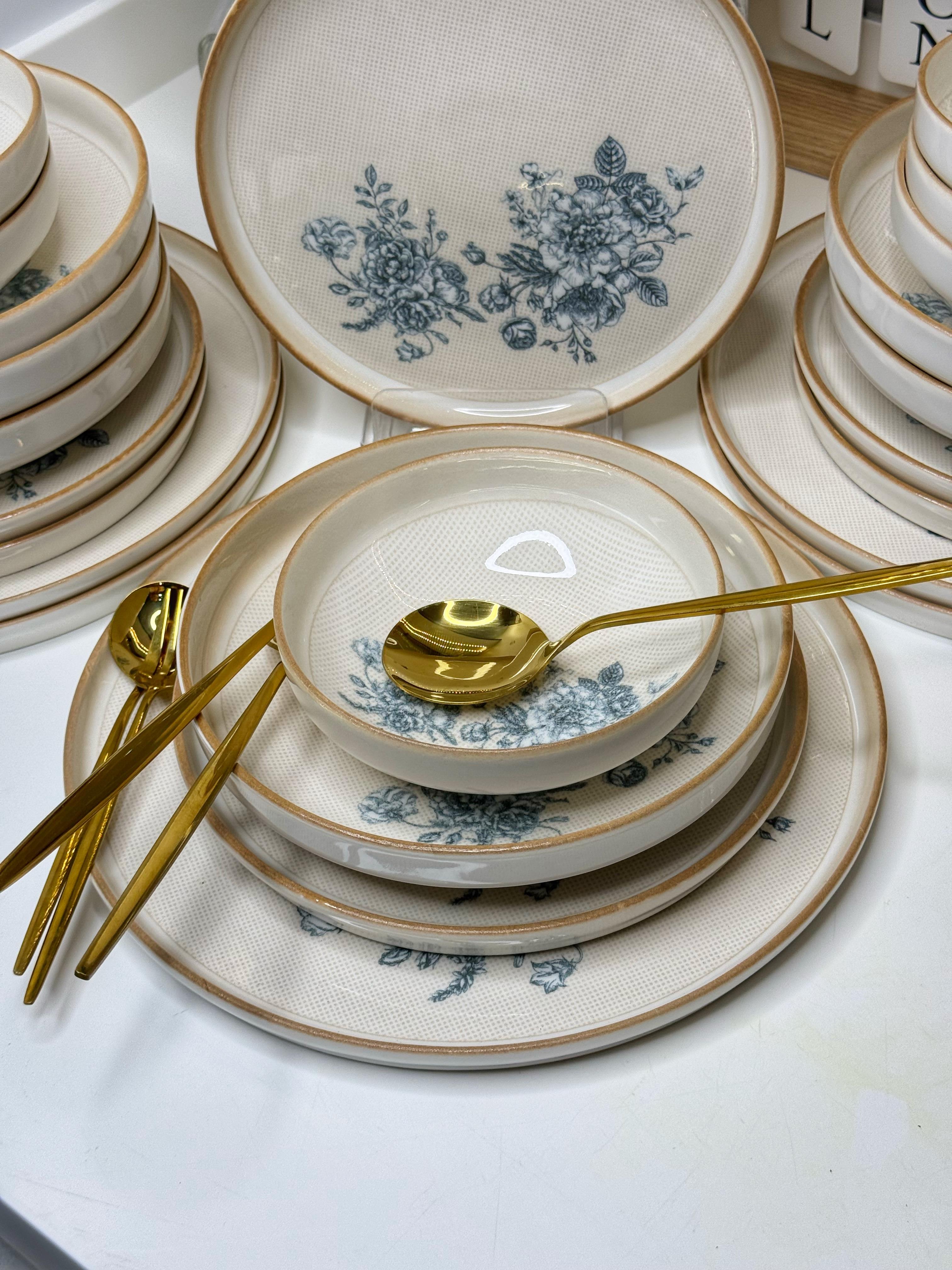 24 Parça Helen Porselen Yemek TAKIMI